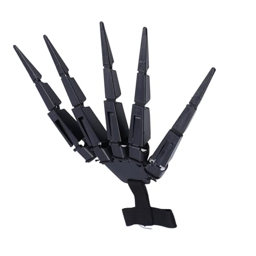 Black Spider Claw Finger Prop Festival Articulated Fingers for Cosplay Performance (Left Hand)