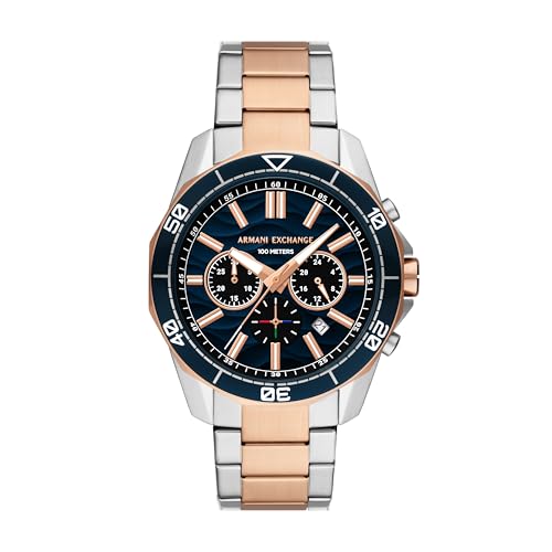 Image of Armani Exchange A|X Dive-Inspired Stainless Steel Watch for Men