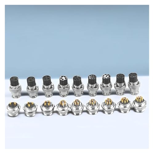 Conector Circular para Aviación GX16 20 Sets 2 Pines miniatura 5