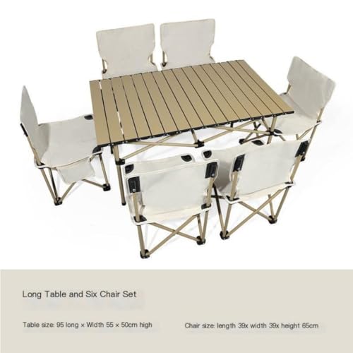 Leichtes tragbares Klapptisch- und Stühle-Set, ideal für Camping und Essen im Freien, einfacher Transport für Garten, Strand und Reisen