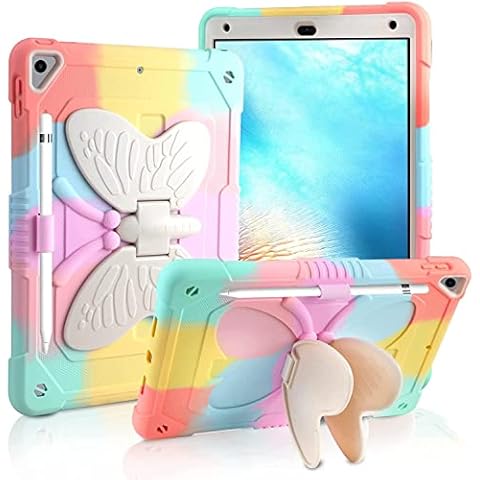 Aolcev Case for iPad 6th/5th Generation iPad 9.7 Inch Case with Kickstand Pencil Holder for Kids Girls Heavy Duty Shockproof Rugged Protective Case Cover for iPad 9.7 2017/2018 iPad Air 2/iPad Pro 9.7 Cover