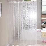 ＫａｉＹｉシャワーカーテン 180x180cm半透明 バスカーテン 北欧 ユニットバスカーテン 防カビ防水 間仕切り リング付属