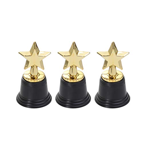 PATKAW Troféu De Estrela De 12 Peças Prêmios Troféu De Ouro De Plástico Recompensa Competições Vence