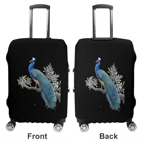 Peacock Funny Travel Luggage Cover Baggage Suitcase Cover Protector Skins 19-32 Inch3