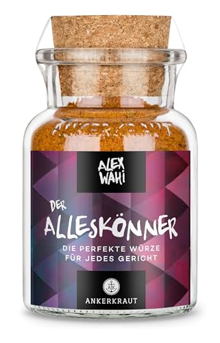 Ankerkraut Alleskönner by Alex Wahi Universal-Gewürz für Fleisch Gemüse Kartoffel Reis Würze zum Kochen Knoblauch Fenchel Cumin und mehr 85 g im Korkenglas