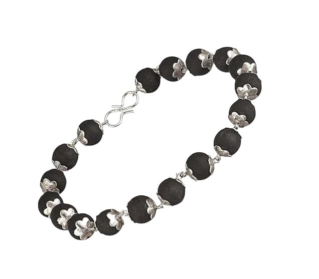 PADMAVATHI ENTERPRISES Karungali Beads Bracelet For Men Women Spiritual Wooden Beads Handmade Energy Accessory Certificate Included Black-image-26