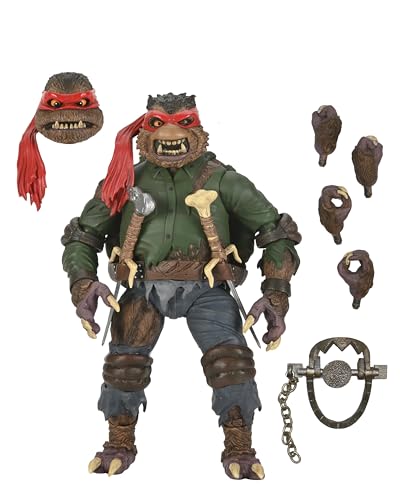 Figura NECA Raphael Wolfman Universal Monsters de TMNT articulada de 18cm 4