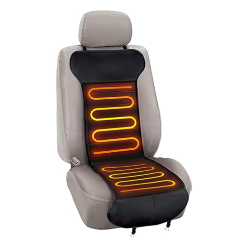 LGNORA Universal Seat Cushion, Comfortable Seat Cover with Full Back Support in Winter (Black-1)