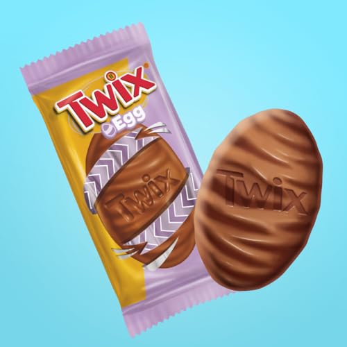 Image of TWIX Eggs Milk Chocolate Caramel Candy Bars Easter Basket Stuffers, 6 Ct Pack