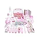 Medico del corredo del giocattolo bambini di fingere Medico Infermiere Giocattoli di plastica rosa Role Play Toy Set con accessori per la casa Carry Storage Box regali di compleanno 46PCS giocattolo