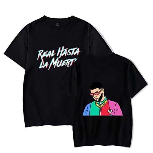 zhedu Anuel AA T-Shirt Moda 3D Impreso De Manga Corta Hombres Mujeres Verano Harajuku Hip Hoppopular Casual Streetwear Top (2xs-4xl) (XL,Color 1)