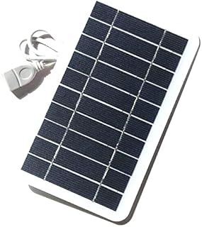 GIMOCOOL Solar Charger 400mAh | Outdoor Solar Power Bank - Portable 2W 5V Solar Panel Charger, USB Charging Port Solar Power Bank Compatible with All Smartphone