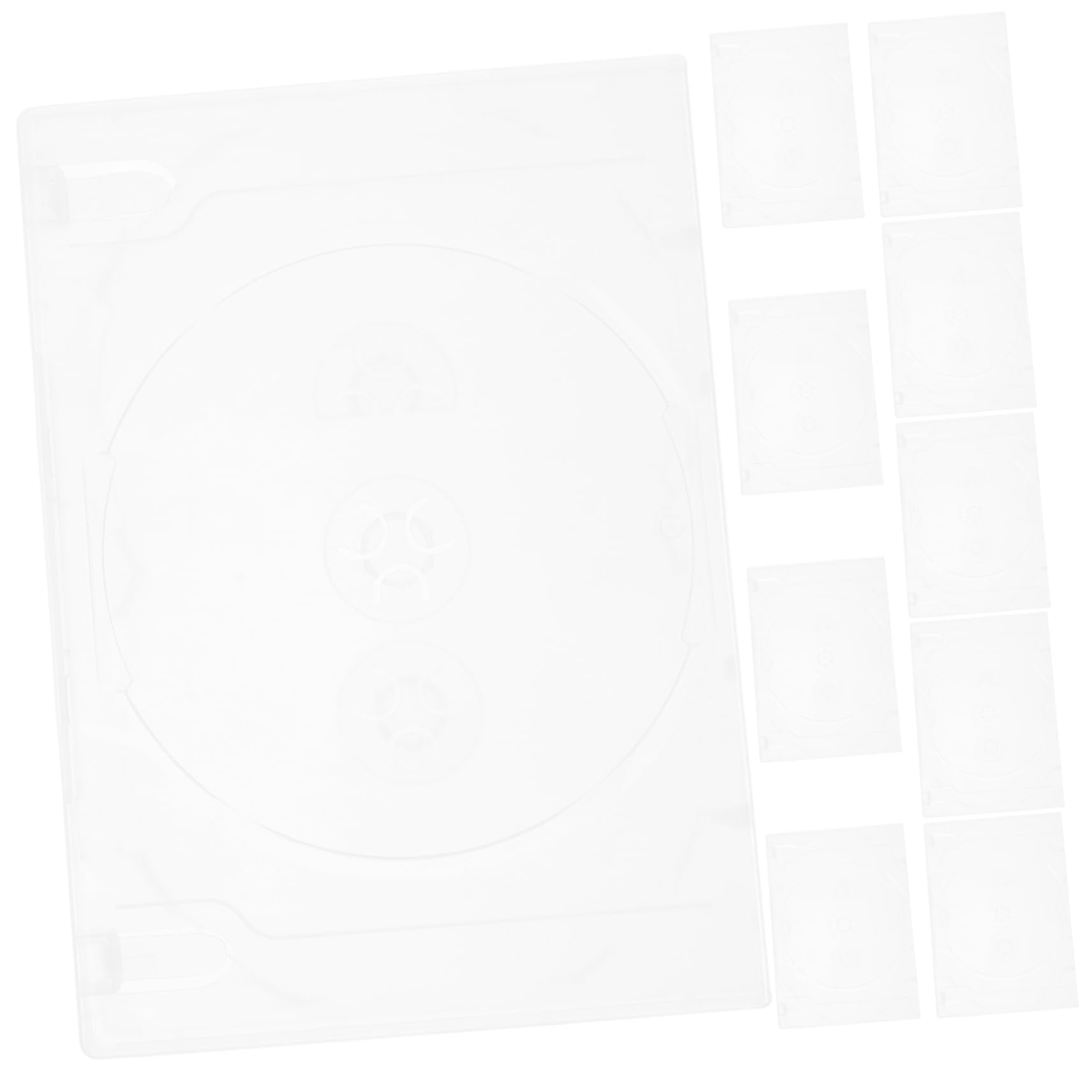 Estuche de CD transparente PRETYZOOM de 10 piezas para recuperar el orden visual