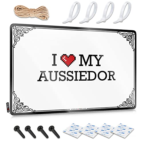 Blechschild mit Aufschrift \"Bar Rules\", \"I Love My Aussiedor\", Gaming-Metall-Blechdekoration, lustiges Heimschild (30 x 40 cm) Blechschild mit Aufschrift \"Bar Rules\", \"I Love My Aussiedor\", Gaming-Metall-Blechdekoration, lustiges Heimschild (30 x 40 cm)