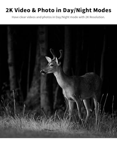 Wireless Trail Camera with 4G LTE SIM Card, Unlimited Data, Live Streaming, Night Vision, Motion Detection, Waterproof.