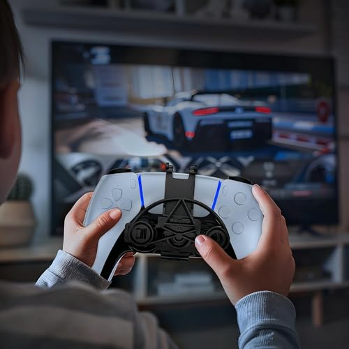Image of YSFVNP Steering Wheel Controller, Mini Steering Wheel for Controller, Controller Steering Wheel for PC and Gaming Game Accessories Silvery Grey