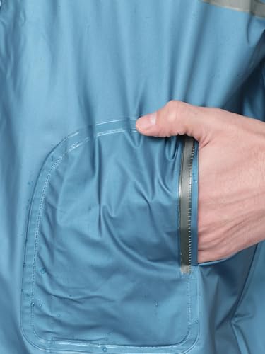 Image of Dollar Rainguard Men's PVC Full Sleeve Solid Raincoat with Adjustable Hood and Pocket