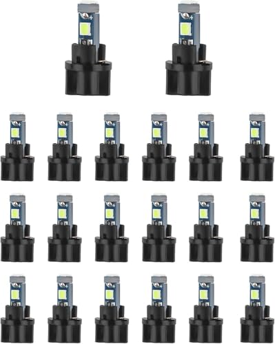 20PCS Bombillas LED T5 Azul Hielo para Tablero