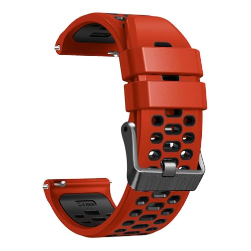 YMKFGUPKRG Correa de silicona compatible con Suunto Correa de reloj(Red black,Suunto spartan sport)