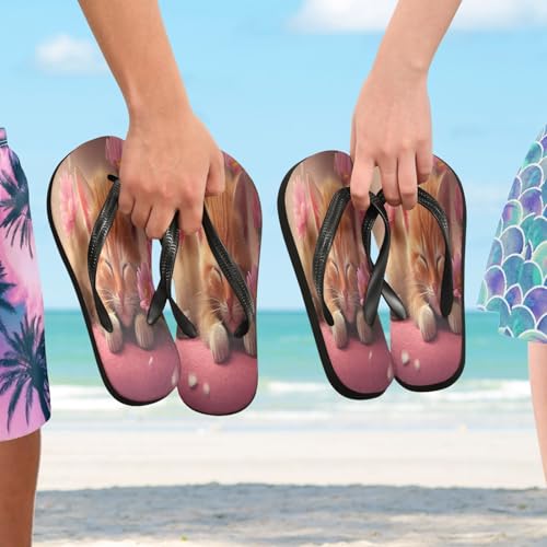 STAYTOP Cute Cat Flip Flops Sandals of Men's & Women's,Sandals Beach Slippers Shower Slides4
