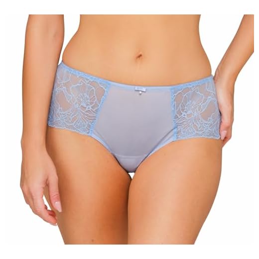 Rosme Lingerie Women's Knickers/Shorts, Collection Pearl, Blue, Size L