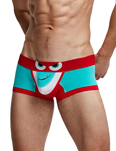 SEOBEAN Mens Sexy Low Rise Monster Trunks Boxer Briefs Underwear 220213