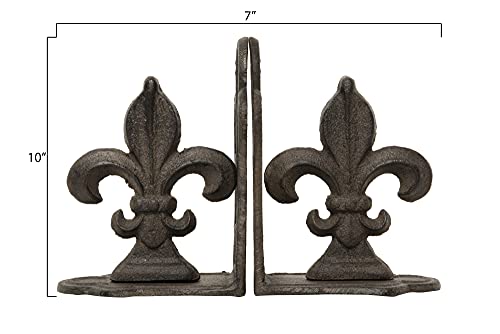 Creative Co-Op EC0143 Decorative Metal Fleur De Lis Bookends thumb #3