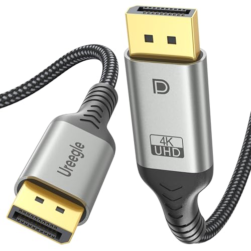 Image of DisplayPort 1.2 Cable 3.3FT, 21.6Gbps, Supports 4K@60Hz, 2K@165Hz [1 Pack] | ﻿ DP Cable HDR, HDCP & DSC, Gold-Plated Connectors, DP to DP Cables for Monitors, PCs, Laptops & Gaming Setups