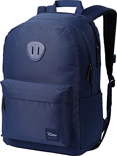 Sac à dos 28L Nitro Urban Plus bleu nuit grand volume style vintage