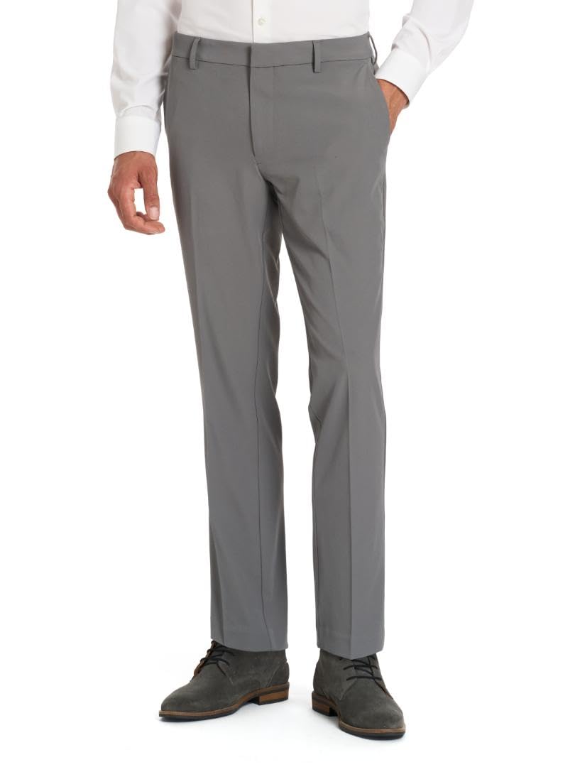 Men's Stain Shield Stretch Slim Fit Flat Front Dress Pant