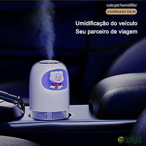 Umidificador de Ar e Aromatizador Ultrassônico USB - Difusor de Ambiente para Carro, Modelo DG-950