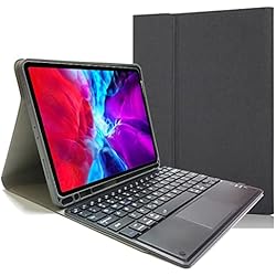 Teclado Ipad Pro 12.9 2017 WDBZTJ Funda con Teclado Español Ñ para iPad Pro De 12,9´´ 2017 2015 (Modelo Antiguo, 2.ª Y 1.ª Generación), Teclado Bluetooth Inalámbrico Desmontable Magnéticamente con Panel Táctil,Negro