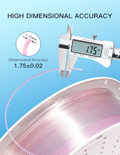 Image of PINBALL Clear PETG 3D Printer Filament 1.75mm ±0.02mm, Multicolor Transparent Rainbow Filament, Translucent PETG Filament, 1KG /2.2lbs