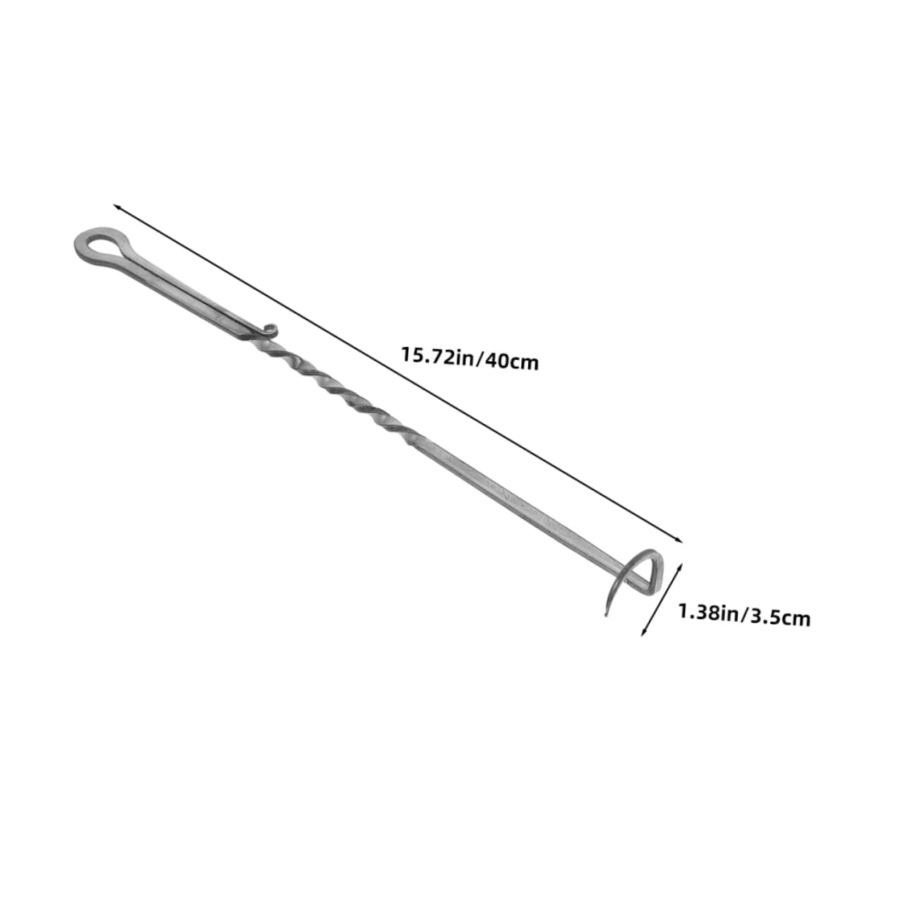 Abaodam Stainless Steel Meat Turner Hook Bbq Food Flipper with Heat Resistant Handle for Precise Grilling Smoking Lightweight Portable Outdoor Cooking Tool for Camping and Picnics