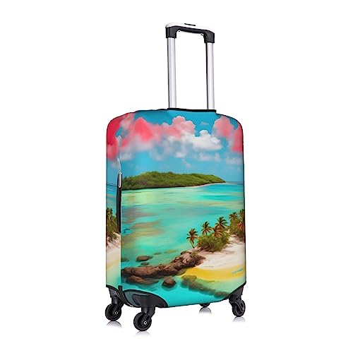 Luggage Suitcase Cover Protector, Printed Caribbean Scenery Luggage Covers for Suitcase, Baggage Covers Fits 18-32 Inch Luggage3