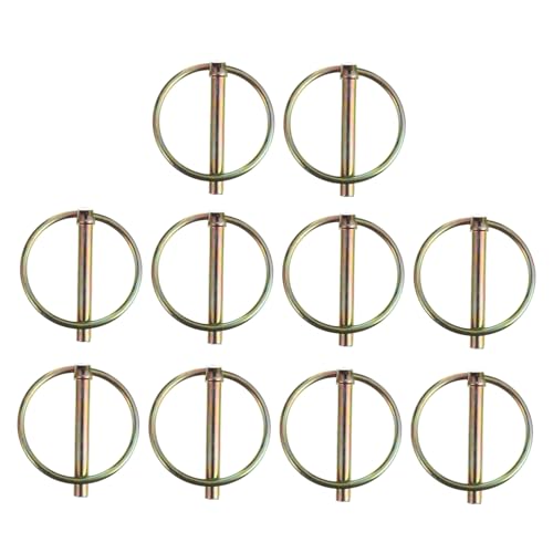 ABOOFAN 10 piezas Pasadores de Anilla Pesados con Resorte Pasador de Seguridad para Tractores Remolques y Equipos Agrícolas Resistente la Corrosión y Uso Prolongado