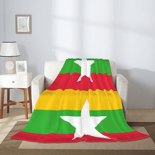 Couverture flanelle drapeau Myanmar douce pour canapé - 7