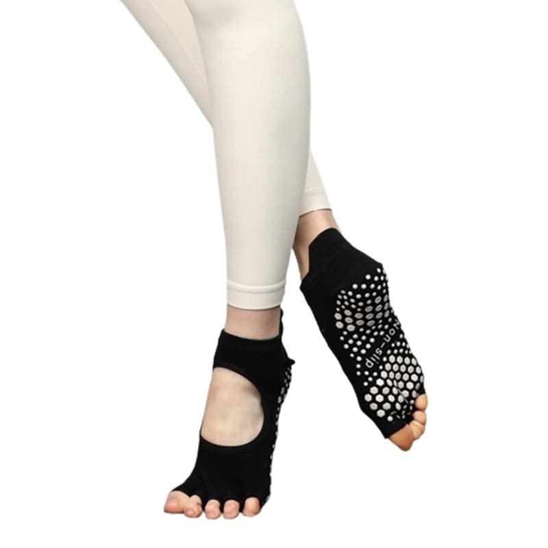zemania Non Slip Yoga Socks for Girls Women, Toeless Half Toe Socks Anti-Skid Pilates, Barre, Ballet, Bikram Workout Socks-picture-11
