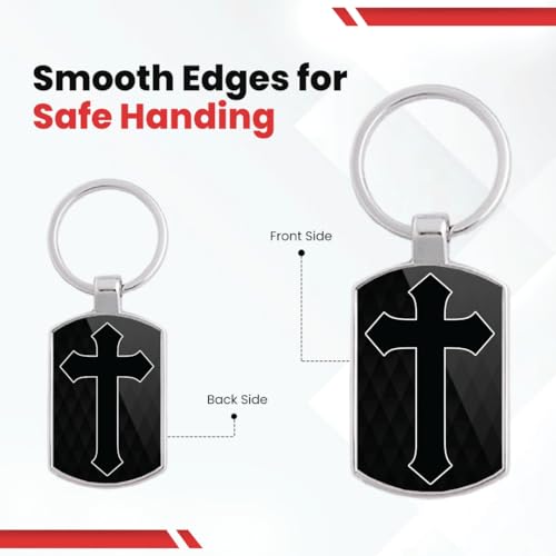 Image of Stylish Metal Keychains with Permanent Glossy Print - Inspirational Quotes & Spiritual Designs - Perfect Key chains for loved ones, Personal Use, Gifts & Return Gifts
