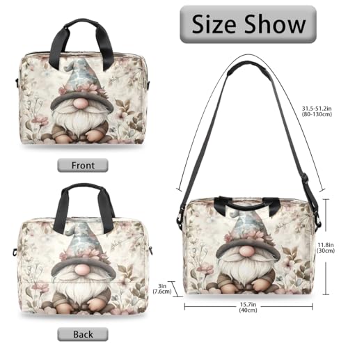 Bolsa vintage de laptop con patrón floral para hasta 16 in miniatura 5