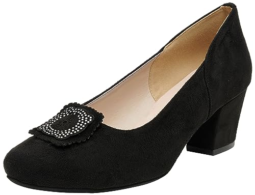 Escarpins Andrea Conti femme chaussure talon confortable en cuir noir