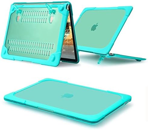 CaseRack [Drop Protection Frame] Apple the New Macbook 12-Inch 12" Retina Display Laptop Rubberized Hard Case Cover for Model A1534 (Newest Version 2015), Turquoise