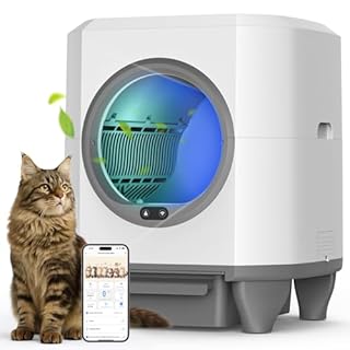 OROLEY Self-Cleaning Litter Box, Automatic Cat Litter Box with APP Control & Safety Sensor，Large Capacity Design for Multiple Cats,Built-in Deodorizing Scent Box and Garbage Bags
