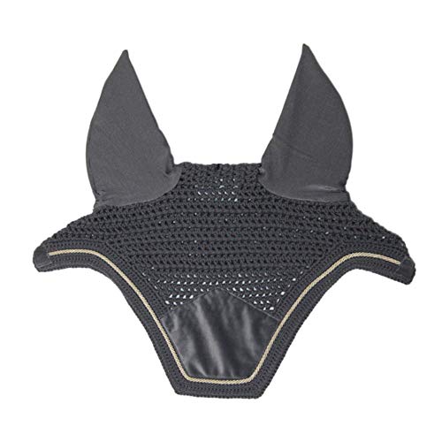 Bonnet d'oreille Kentucky Wellington Gris en velours contre le stress du cheval au travail