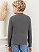 Happy Cherry Boy's Sweater Cardigan - Simple Solid Color Long Sleeve with Pockets Kid Knit Grey Coats for Autumn and Winter 150cm 8-9 Years