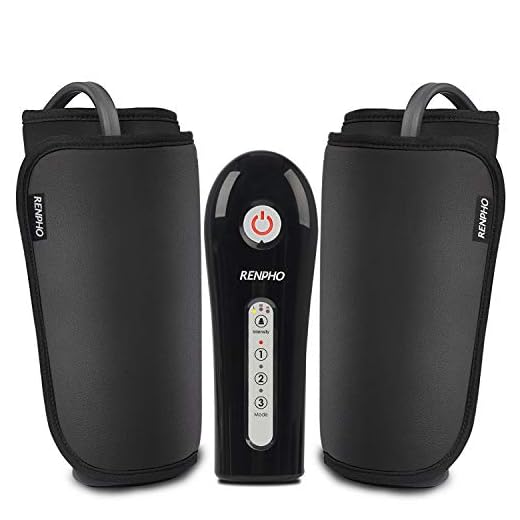 RENPHO Rechargeable Leg Massager for Circulation, Calf Massager Machine with PU Leather, Over Size Wrap Boots for Leg, Foot, Calf, Thigh, Muscles Pain Relief, Home Use, Gift for Dad