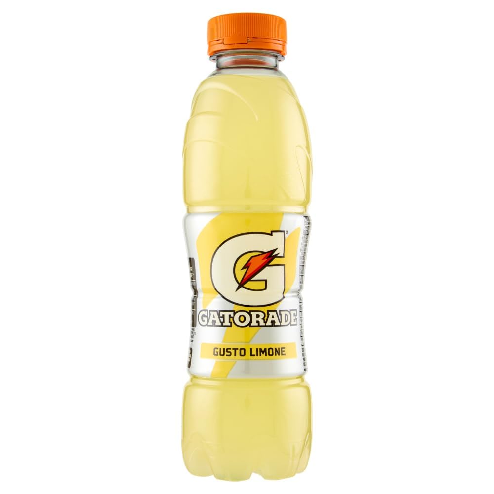 Italian Gourmet - Bebida isotónica de limón, 24 x 500 ml, bebida electrolítica para deporte, entrenamiento, fitness, hidratación, paquete individual + Polpa italiana gourmet