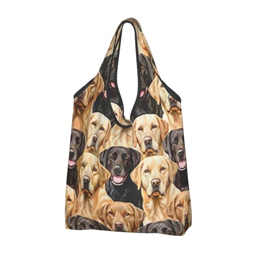 Sac réutilisable Labrador pour vos courses au marché et sorties quotidiennes en lot de 2
