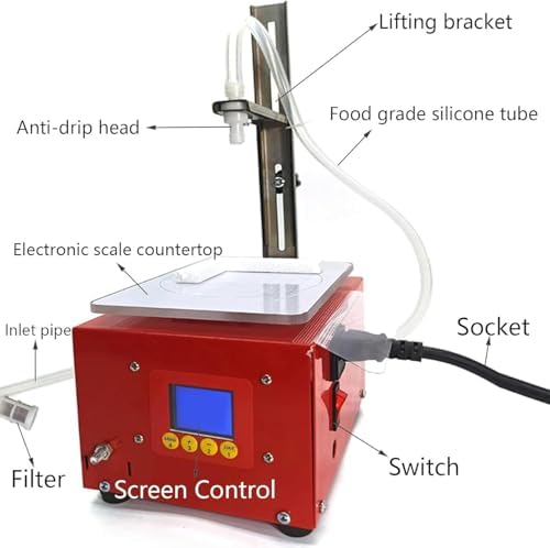 Automatic Liquid Filling Machine for Oils & Cosmetics - 2L Precision Dispenser for Essential Oils, Accurate Weighing and Control, Ideal for Small Batches