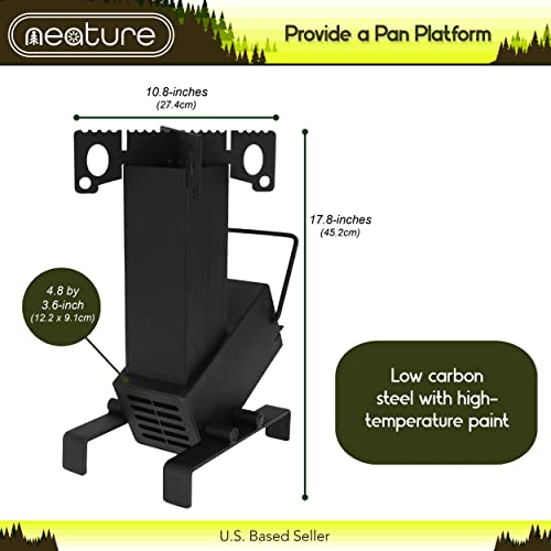 Neature Heavy Duty Small Portable Rocket Stove Wood Burning Camping Stove For Camping, Hiking, Picnic, Hunting, And Other Outdoor Activities #TOP1